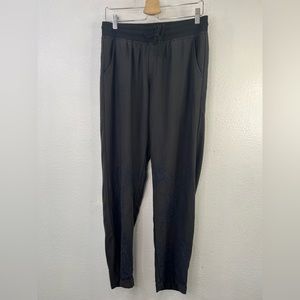 SOFT SURROUNDINGS Pants Size Small Dark Gray Embroidered Pull On Elastic Waist